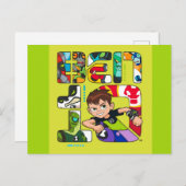 Ben 10 Alien Logo Uitnodiging Briefkaart (Voorkant / Achterkant)