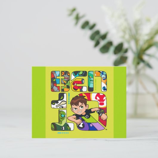 Ben 10 Alien Logo Uitnodiging Briefkaart (Staand voorkant)