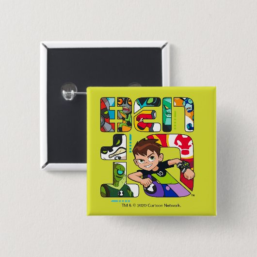 Ben 10 Alien Logo Vierkante Button 5,1 Cm (Voorkant /achterkant)