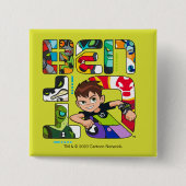 Ben 10 Alien Logo Vierkante Button 5,1 Cm (Voorkant)