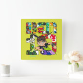 Ben 10 Alien Logo Vierkante Klok (Huis)