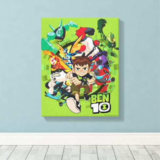Ben 10 Alien Rush Graphic Canvas Afdruk (Insitu (Houten vloer))