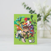Ben 10 Alien Rush Graphic Uitnodiging Briefkaart (Staand voorkant)