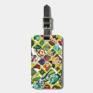 Ben 10 Alien Tegel Pattern Bagagelabel