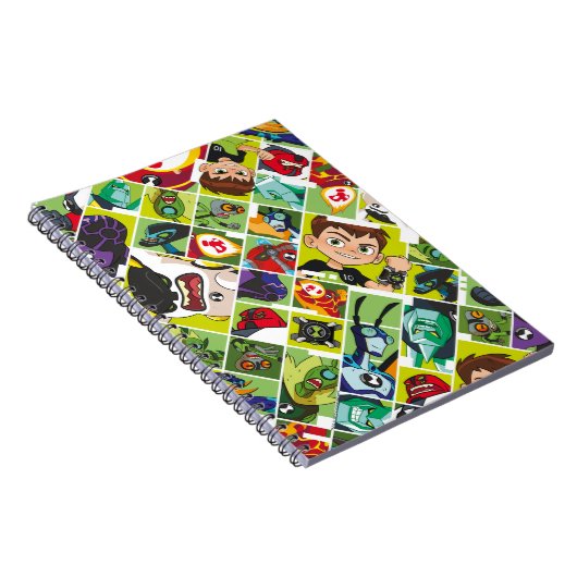 Ben 10 Alien Tegel Pattern Notitieboek (Rechterzijde)