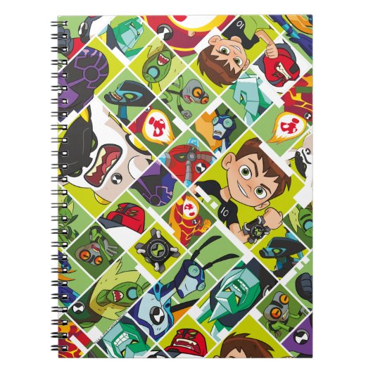 Ben 10 Alien Tegel Pattern Notitieboek (Voorkant)