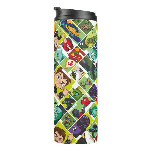 Ben 10 Alien Tegel Pattern Thermosbeker (Geroteerd rechts)