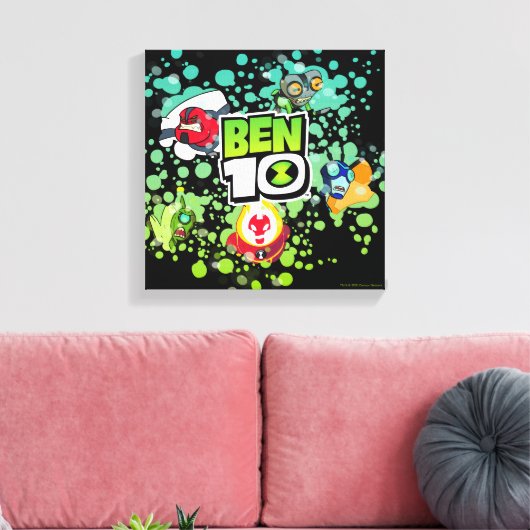 Ben 10 Alien Vormen Bubble Grafisch Canvas Afdruk (Insitu (Woonkamer))