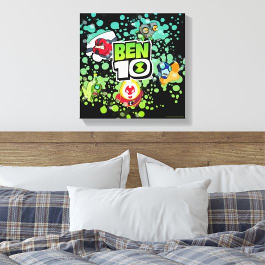 Ben 10 Alien Vormen Bubble Grafisch Canvas Afdruk (Insitu (Slaapkamer))