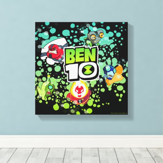 Ben 10 Alien Vormen Bubble Grafisch Canvas Afdruk (Insitu (Houten vloer))