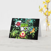 Ben 10 Alien Vormen Bubble Grafisch Kaart (Gele Bloem)