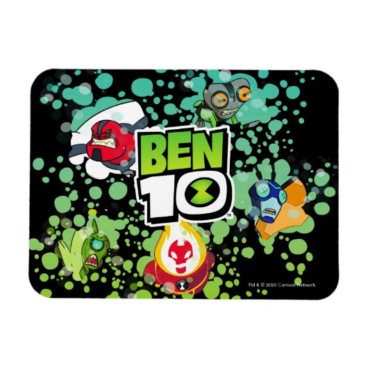 Ben 10 Alien Vormen Bubble Grafisch Magneet (Horizontaal)