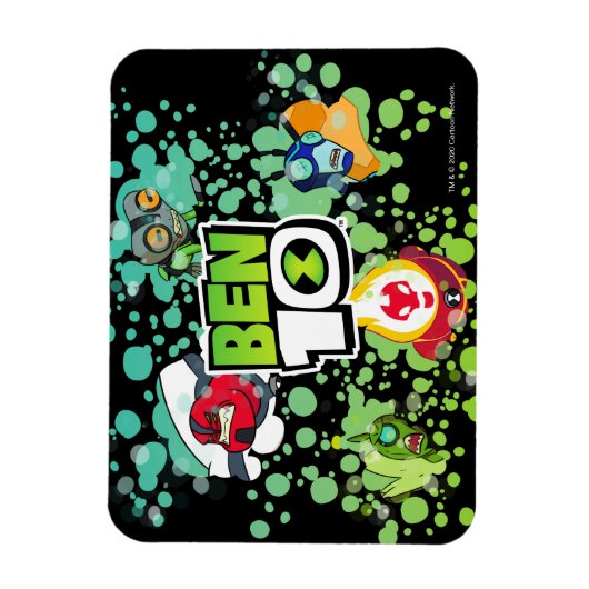 Ben 10 Alien Vormen Bubble Grafisch Magneet (Verticaal)