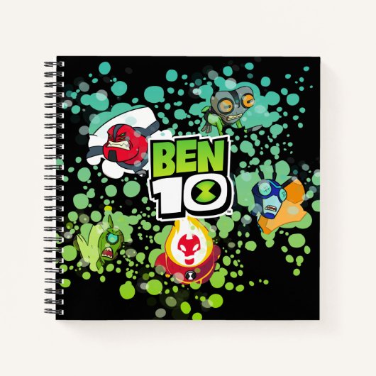Ben 10 Alien Vormen Bubble Grafisch Notitieboek (Voorkant)