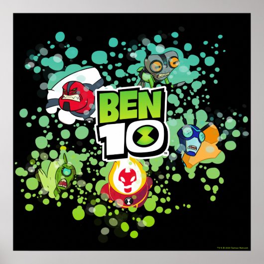 Ben 10 Alien Vormen Bubble Grafisch Poster (Voorkant)