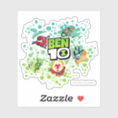 Ben 10 Alien Vormen Bubble Grafisch Sticker (Vel)