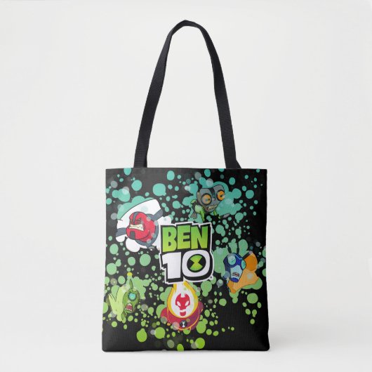 Ben 10 Alien Vormen Bubble Grafisch Tote Bag (Voorkant)