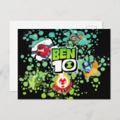 Ben 10 Alien Vormen Bubble Grafisch Uitnodiging Briefkaart (Voorkant / Achterkant)
