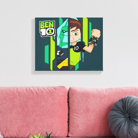 Ben 10 Diamondhead DNA Transformatie Canvas Afdruk (Insitu (Woonkamer))