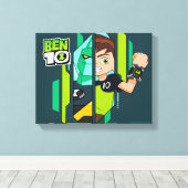 Ben 10 Diamondhead DNA Transformatie Canvas Afdruk (Insitu (Houten vloer))