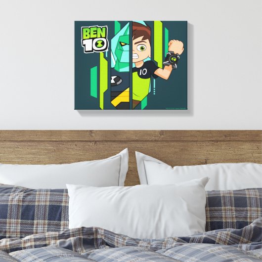 Ben 10 Diamondhead DNA Transformatie Canvas Afdruk (Insitu (Slaapkamer))