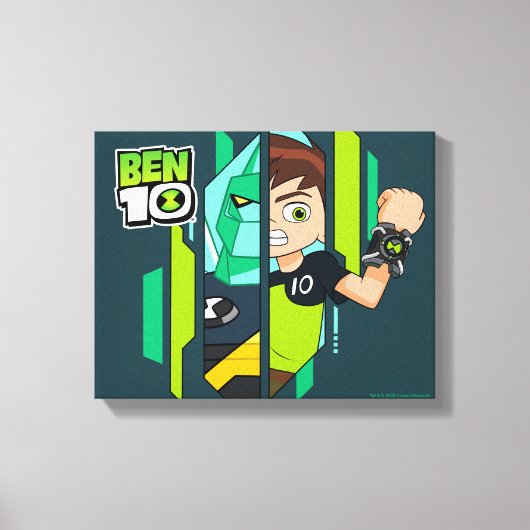 Ben 10 Diamondhead DNA Transformatie Canvas Afdruk (Voorkant)