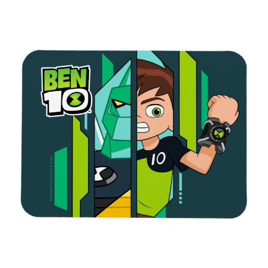 Ben 10 Diamondhead DNA Transformatie Magneet (Horizontaal)