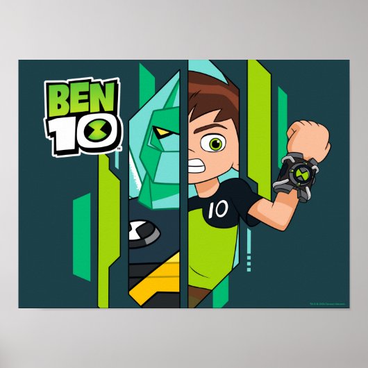 Ben 10 Diamondhead DNA Transformatie Poster (Voorkant)