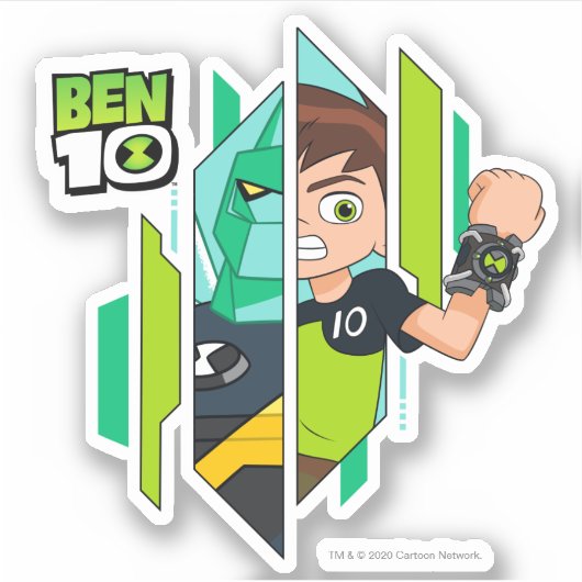 Ben 10 Diamondhead DNA Transformatie Sticker (Voorkant)