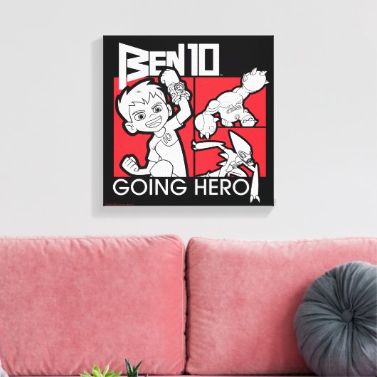 Ben 10 Going Hero Canvas Afdruk (Insitu (Woonkamer))