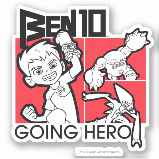 Ben 10 Going Hero Sticker (Voorkant)