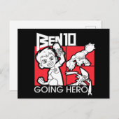 Ben 10 Going Hero Uitnodiging Briefkaart (Voorkant / Achterkant)