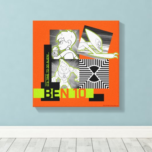 Ben 10 - Het is tijd om Alien te gaan Canvas Afdruk (Insitu (Houten vloer))