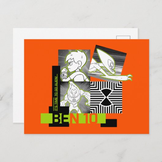 Ben 10 - Het is tijd om Alien te gaan Uitnodiging Briefkaart (Voorkant / Achterkant)