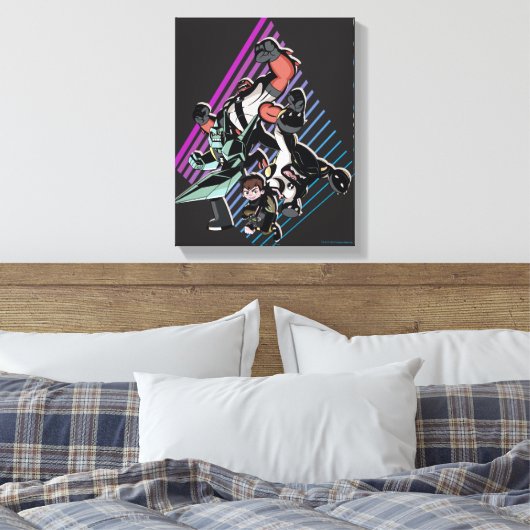 Ben 10 Retro Alien Group Graphic Canvas Afdruk (Insitu (Slaapkamer))