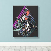 Ben 10 Retro Alien Group Graphic Canvas Afdruk (Insitu (Houten vloer))