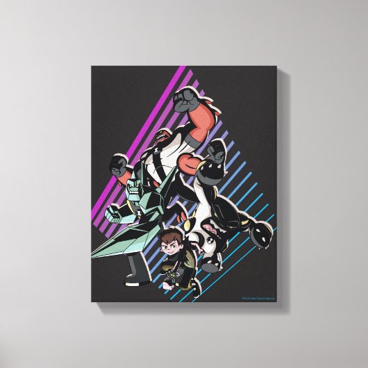 Ben 10 Retro Alien Group Graphic Canvas Afdruk (Voorkant)