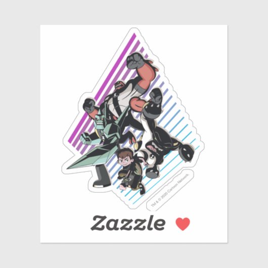 Ben 10 Retro Alien Group Graphic Sticker (Vel)