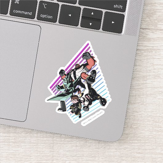 Ben 10 Retro Alien Group Graphic Sticker (Detail)