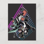Ben 10 Retro Alien Group Graphic Uitnodiging Briefkaart (Voorkant)