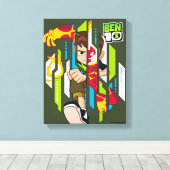 Ben 10 Transformatie van DNA-transformatie in de h Canvas Afdruk (Insitu (Houten vloer))