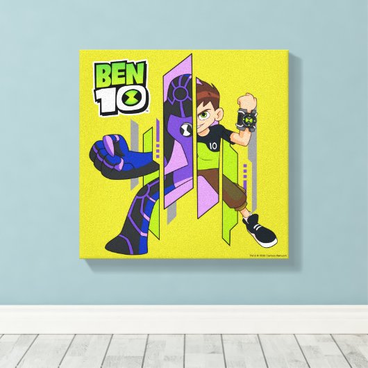 Ben 10 Upgrade DNA transformatie Canvas Afdruk (Insitu (Houten vloer))