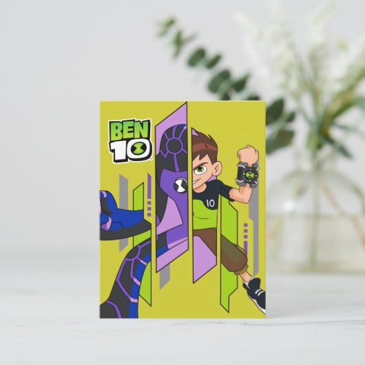 Ben 10 Upgrade DNA transformatie Uitnodiging Briefkaart (Staand voorkant)
