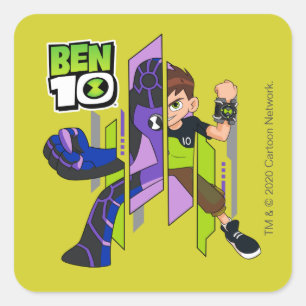 Ben 10 Upgrade DNA transformatie Vierkante Sticker
