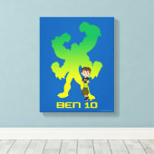 Ben 10 & Vier Arms Shadow Canvas Afdruk (Insitu (Houten vloer))