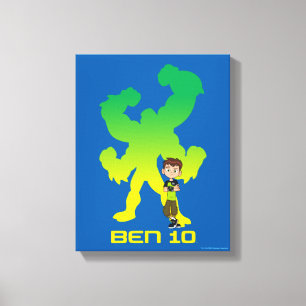 Ben 10 & Vier Arms Shadow Canvas Afdruk