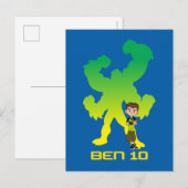 Ben 10 & Vier Arms Shadow Uitnodiging Briefkaart (Voorkant / Achterkant)