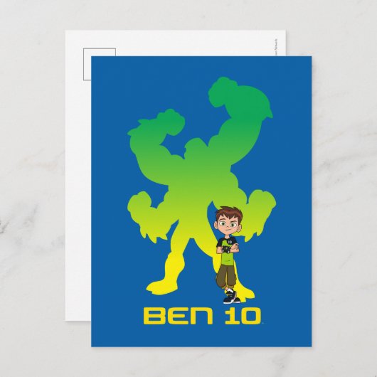 Ben 10 & Vier Arms Shadow Uitnodiging Briefkaart (Voorkant / Achterkant)