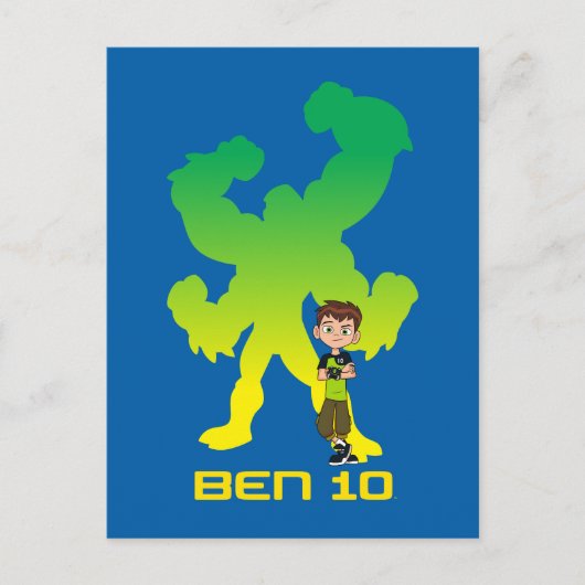 Ben 10 & Vier Arms Shadow Uitnodiging Briefkaart (Voorkant)