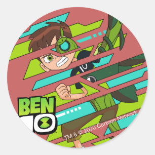 Ben 10 Wilde DNA-transformatie Ronde Sticker